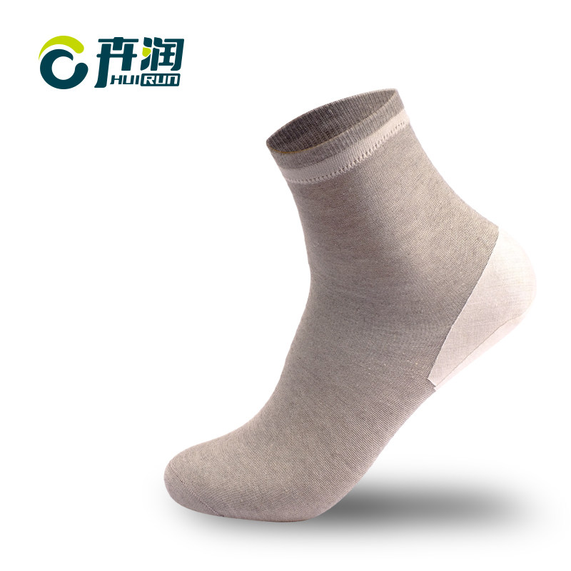 【5双】卉润脚干脚裂袜护足保湿防裂袜子男士纯色薄棉夏季足跟型