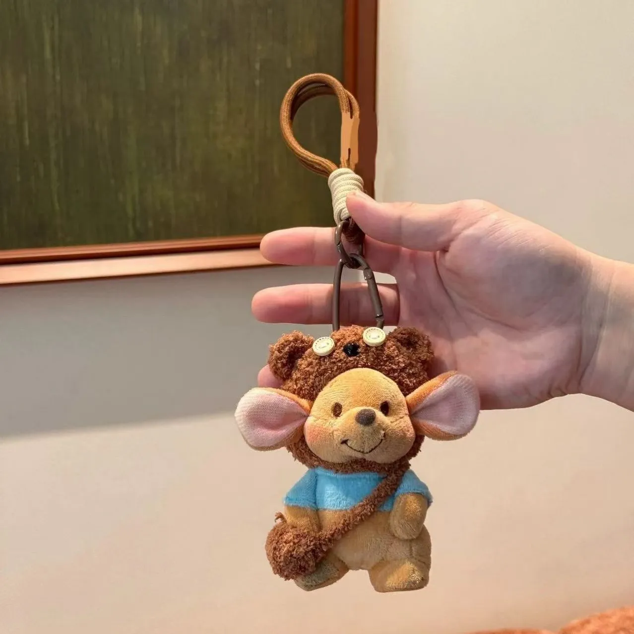 袋鼠小豆毛绒公仔包包挂件汽车钥匙扣送女友闺蜜生日礼物小豆玩偶