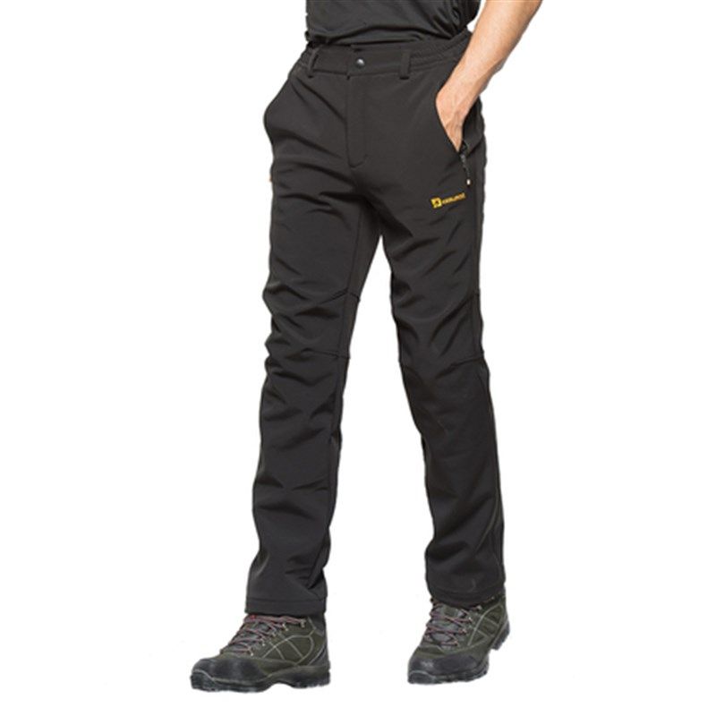 k2summit/凯图巅峰 男女款加绒加厚弹力软壳冲锋裤 防风保暖裤