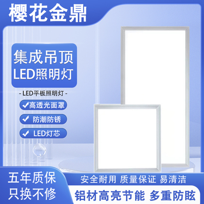 樱花金鼎集成吊顶led灯厨房卫生间灯铝扣板嵌入式30x30x600平板灯