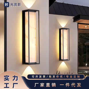 别墅户外壁灯现代庭院不锈钢长条入户大门门楼防水门口壁挂农村