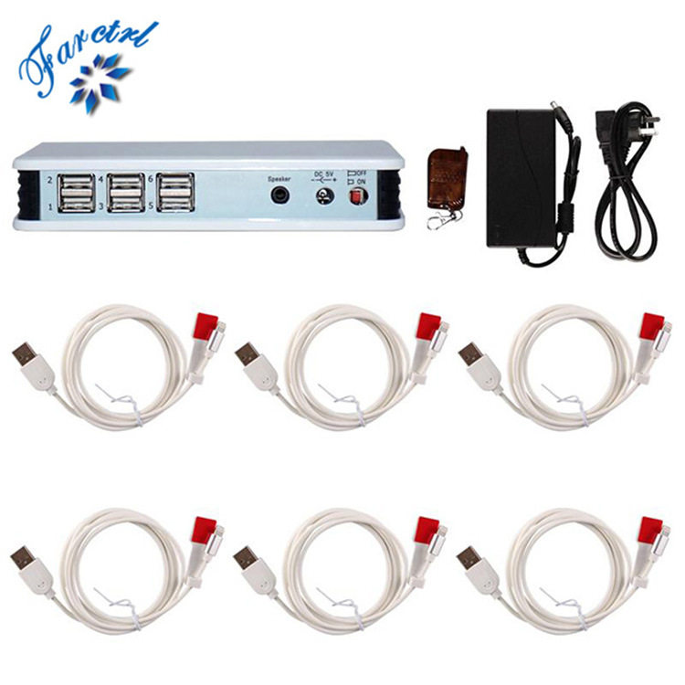 1拖6手机防盗器 手机柜台展示防盗支架 平板防盗报警器