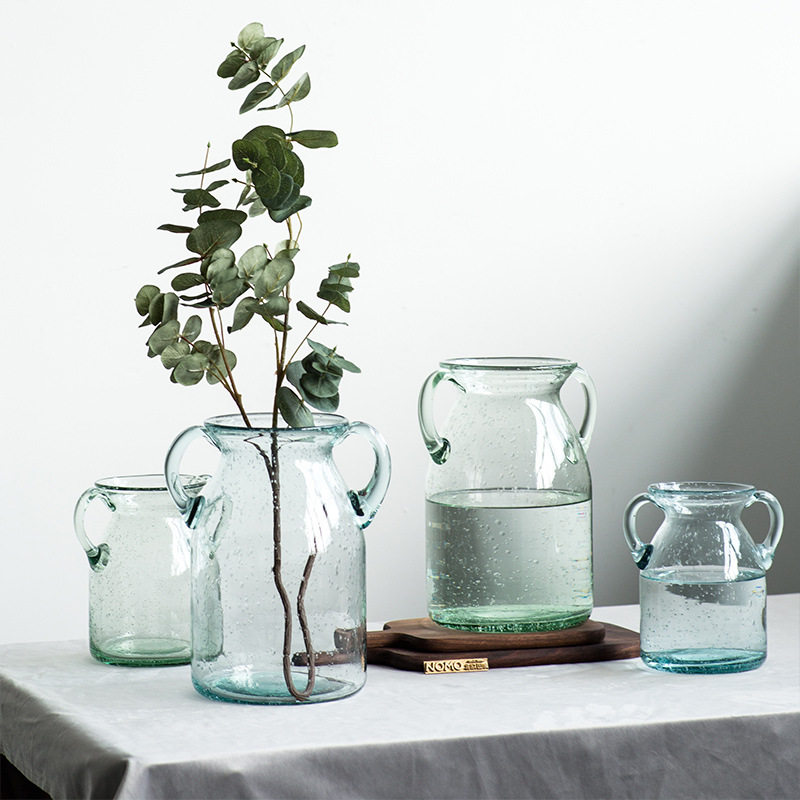 批发 斯普仑双耳蓝色绿色玻璃花瓶 宽口花器 家居装饰批发,标准件/零部件/工业耗材,其他管件,淘宝优惠券,粉丝福利购,淘宝优惠卷