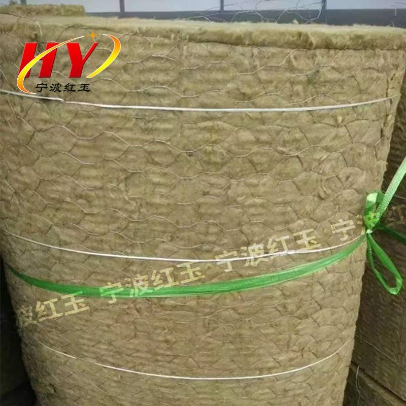 憎水岩棉卷毡75厚 100KG岩棉防火卷毡 罐体管道保温岩棉卷毡
