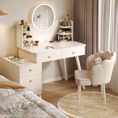 梳妆台现代卧室简约小户型2025新款床头柜一体化妆桌子收纳柜斗柜