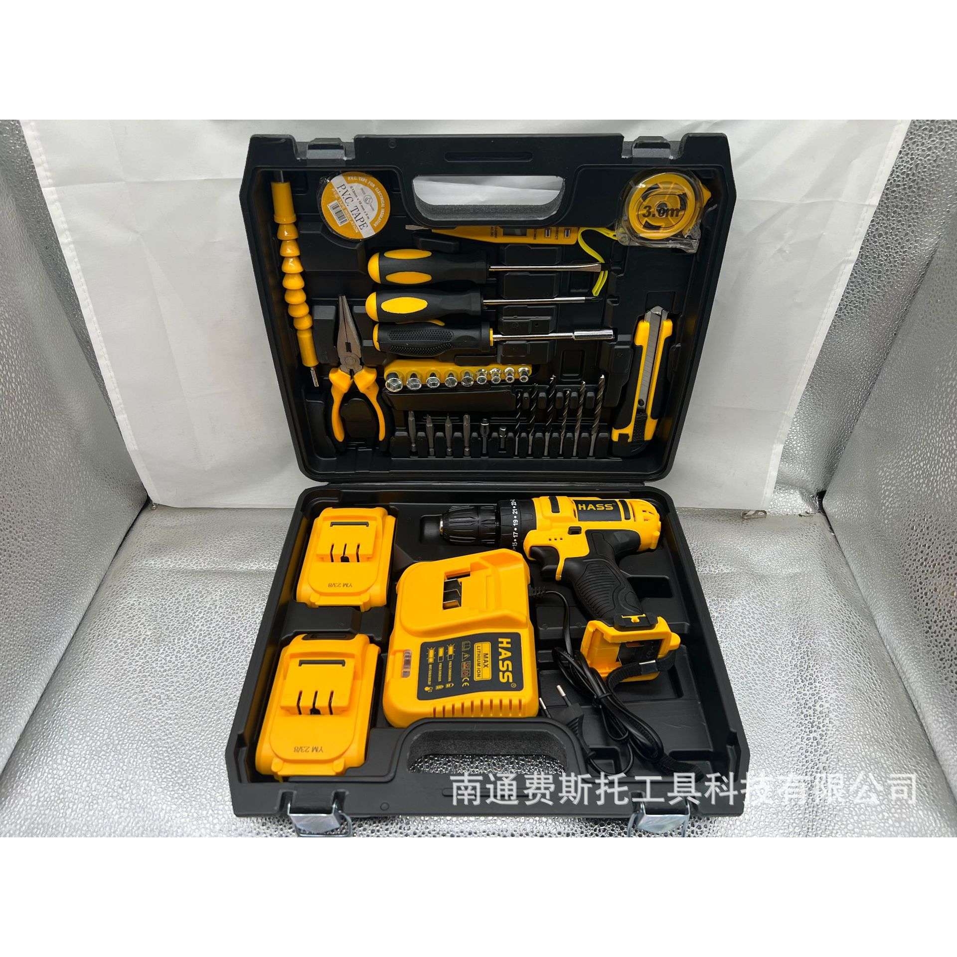 外贸款直供锂电充电式手电钻组合套装外贸直供车载维修工具冲击钻