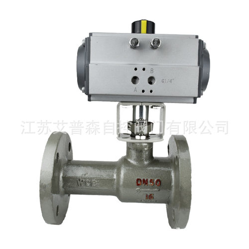 艾普森气动高温法兰球阀 Q641M-16气动铸钢一体式高温法兰球阀