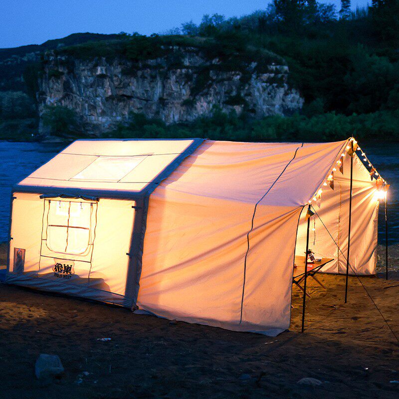 充气房子帐篷冬季户外露营野营过夜全套装备防雨加厚小屋房式