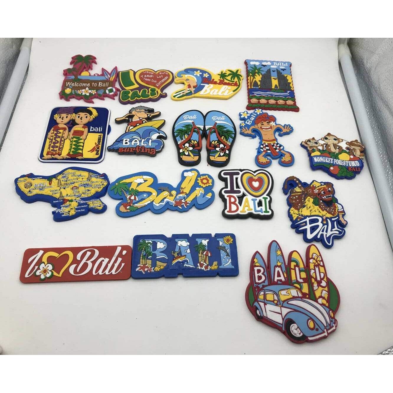 印尼巴厘岛特产 巴厘岛礼品纪念品手信巴厘岛冰箱贴胶贴谱 1个