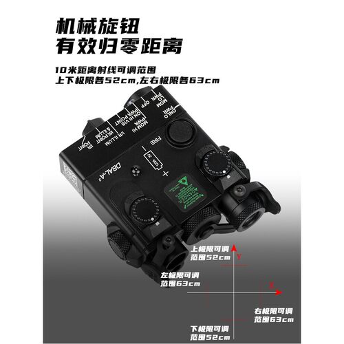 沃德森DBAL-A2金属版镭射指示器带爆闪M600C/M300A手电筒双切套装