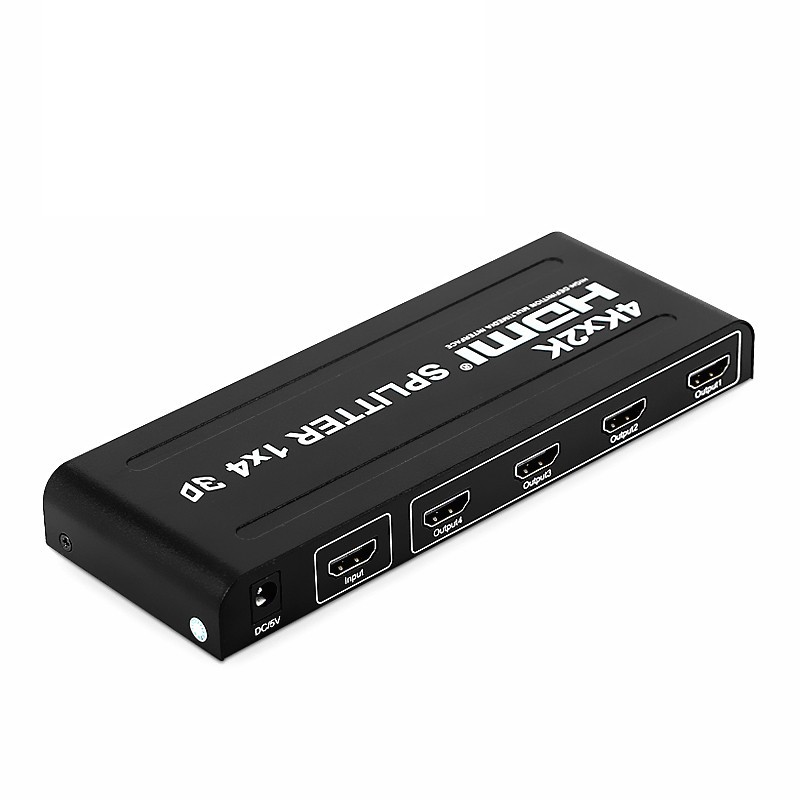 HDMI一分四分频器 高清分配器4K1进4出高清分屏器 1分4影片切换器