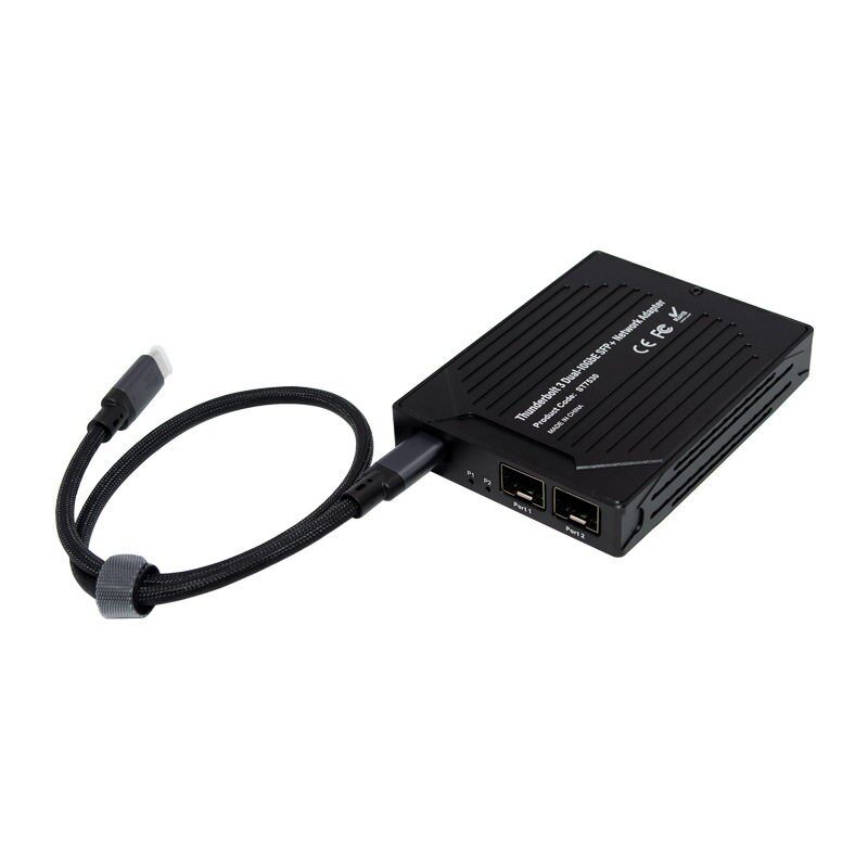 Thunderbolt 3双口SFP+光纤网卡X520雷电3/4万兆网卡USB4.0