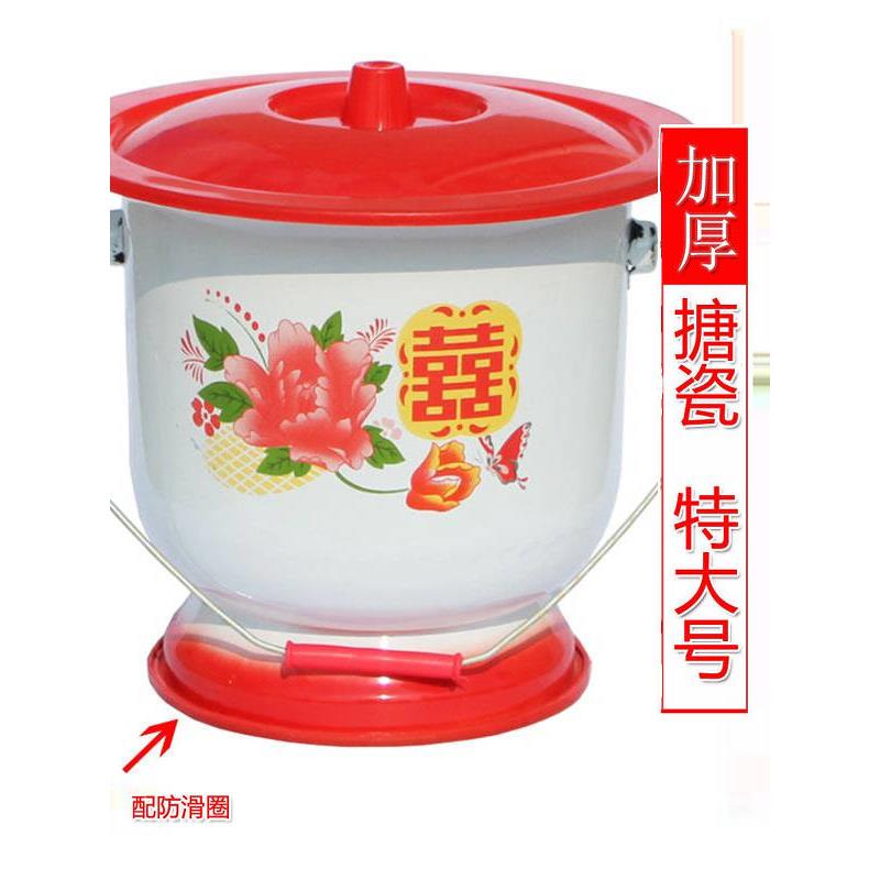 防滑老式搪瓷成人高脚痰盂老人孕妇痰盂儿童便盆坐便器子孙桶包邮