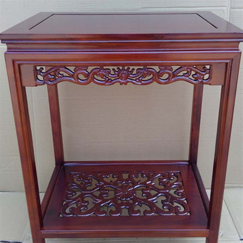 奇石鱼缸置物架多层客厅室内阳台花架盆景架桌底座中式实木质