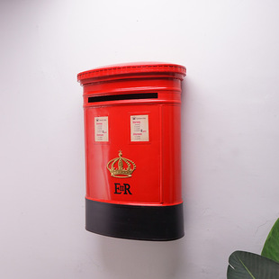 墙面装饰邮箱邮筒复古怀旧美式壁挂件铁艺信箱邮箱挂墙上软装道具