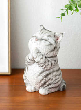 可爱彷真许愿 猫咪家居摆饰桌面卧室装饰品摆设告白礼手工生日礼