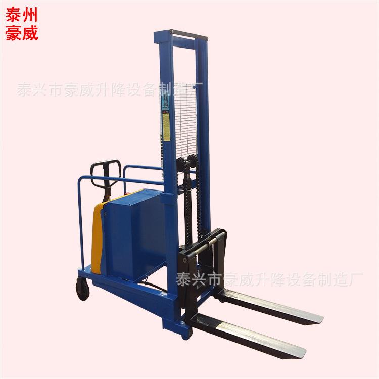 卖小型平衡重电动堆高车无腿半自动堆垛机0.5T4M液压装卸机
