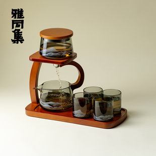 高硼硅玻璃功夫茶具茶壶懒人泡茶神器 雅同集高档轻奢自动茶具套装