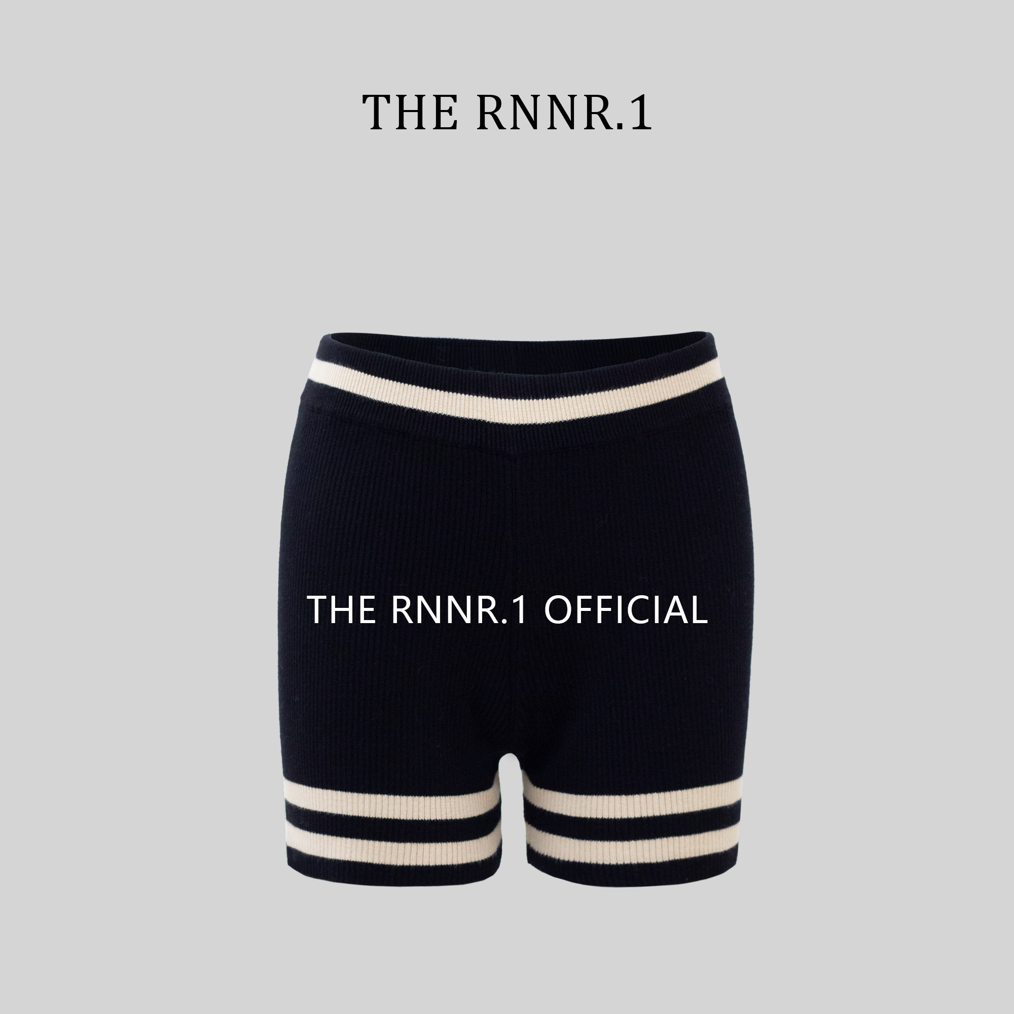 THE RNNR.1必入！秋冬百搭单品 拼条纹 超密针织 加厚中高腰短裤