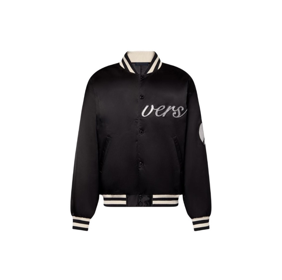 【Adam】24SS 男女情侣同款 条纹字母刺绣logo全钻夹克外套棒球服