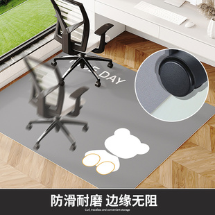 电脑椅地垫滑轮转椅防滑垫pvc皮革地毯防磨办公书桌地板保护垫子