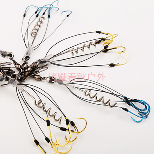 处理梁山好汉定海神针爆炸钩抛竿钩飞钩金海夕有倒刺绑好鱼钩盒装