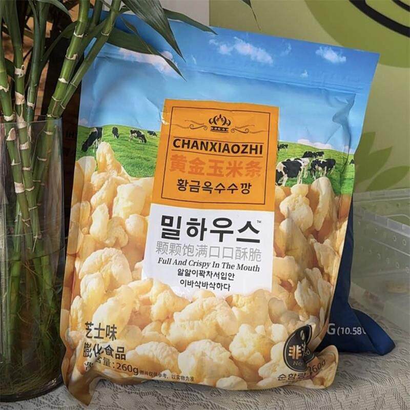 新新日期馋小智韩国风味玉米条零食膨化粒芝士奶酪味爆米花260g/1