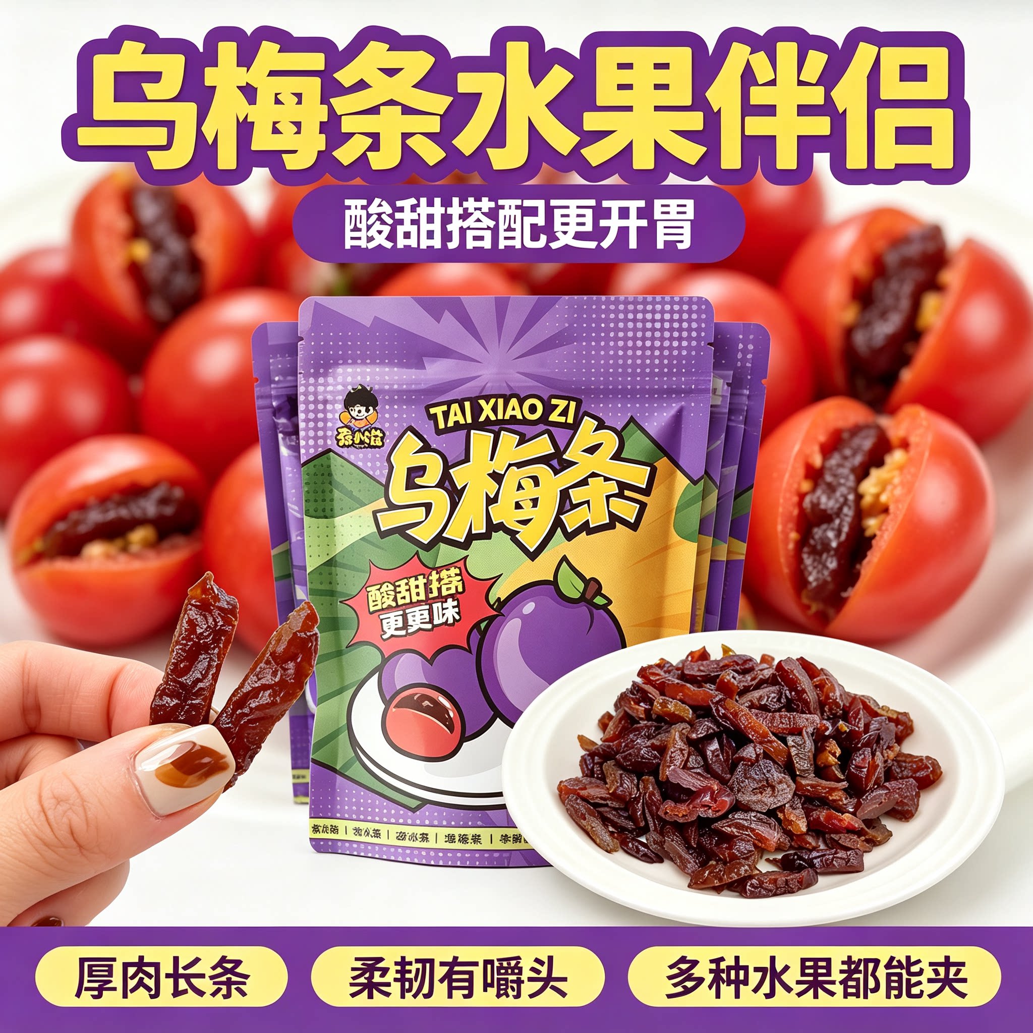 无核乌梅条净重纯果肉酸甜解腻