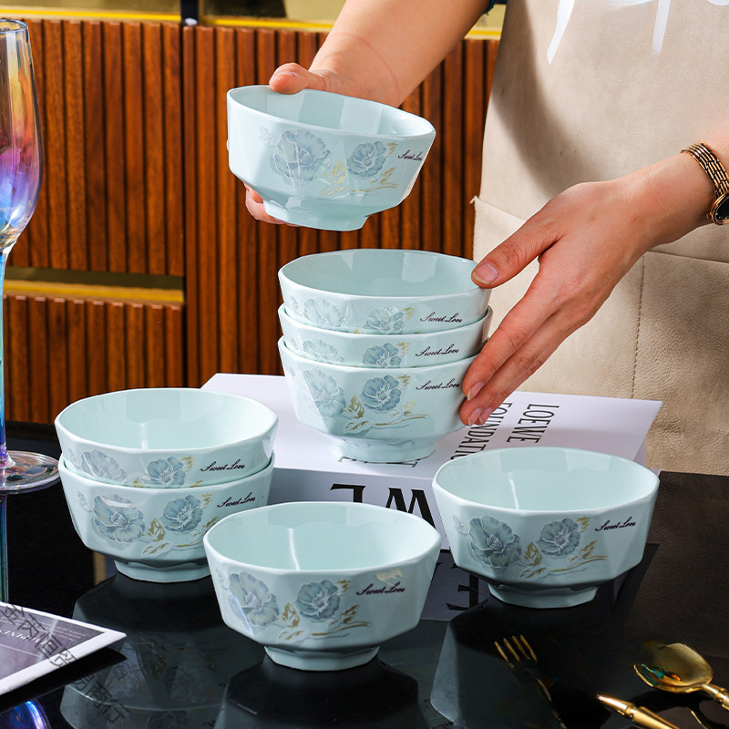 影青瓷甜蜜蜜4.5英寸米饭碗