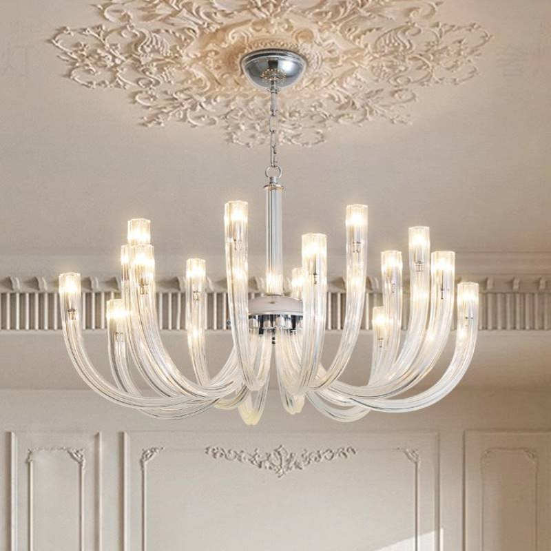 水晶吊灯客厅餐厅大灯大气美式简约轻奢高级感设计师2023新款主灯