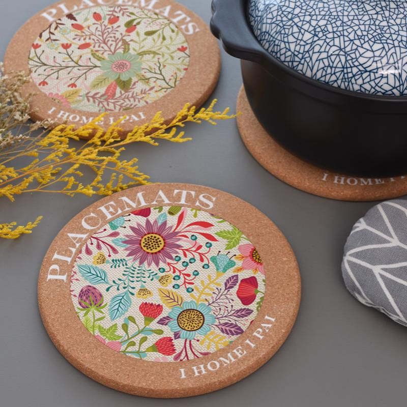 2个装 耐高温隔热垫软木锅垫盘垫碗垫子砂锅垫防滑防水防烫放之新