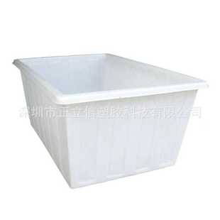 塑料周转箱工业塑料箱五金加厚塑料周转箱可堆叠塑料箱蓝色方形