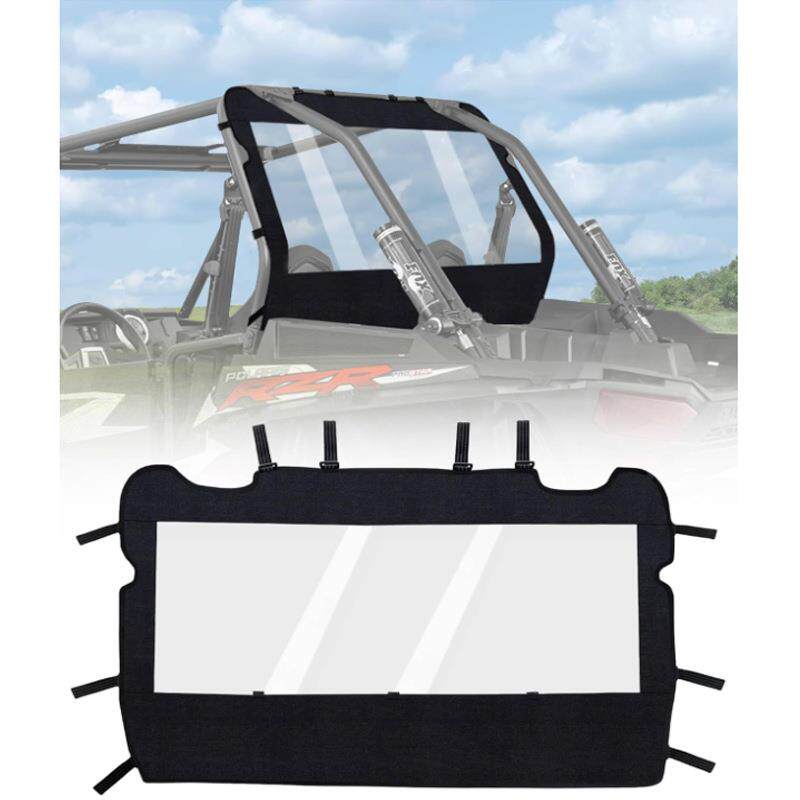 UTV软后挡风玻璃-Polaris RZR后窗-耐用 易于安装 兼容RZR XP1000