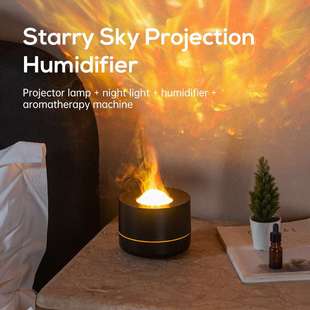 Newstar projection lamp multi-color flame fragrance diffuser