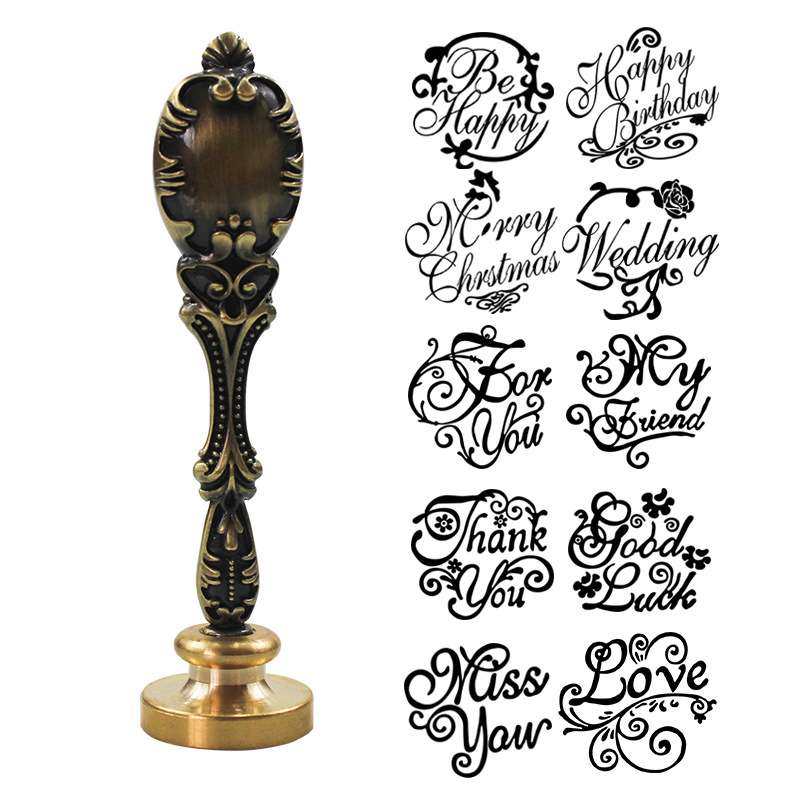 复古火漆章孔雀手柄火漆印章祝福语印章铜头盖章封坛封蜡铜章,3C数码配件,其它配件,淘宝优惠券,粉丝福利购,淘宝优惠卷