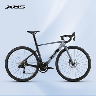 2025款 喜德盛AD500公路自行车碳纤维前叉24速电子变速功率计齿盘