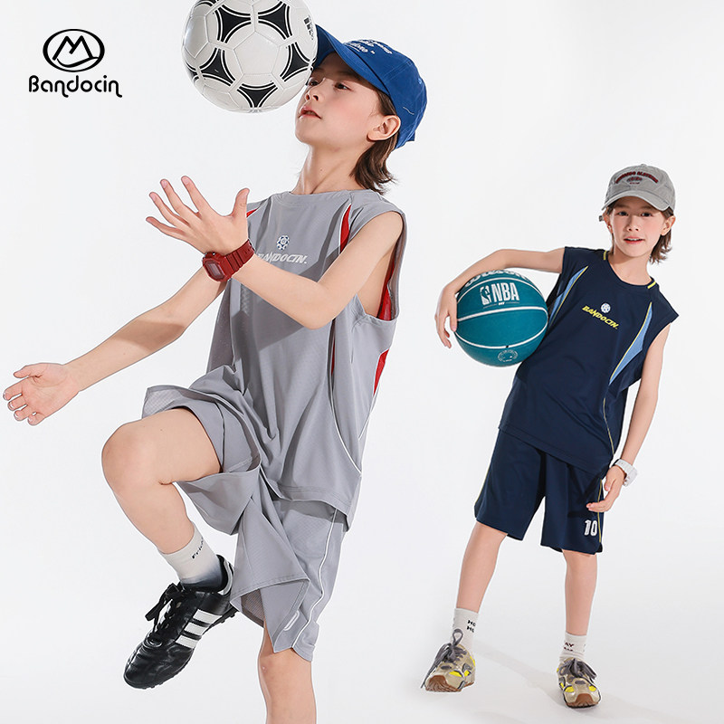 半度闲男童运动套装夏季2025新款儿童凉感透气背心两件套运动短裤,童装/婴儿装/亲子装,套装,淘宝优惠券,粉丝福利购,淘宝优惠卷