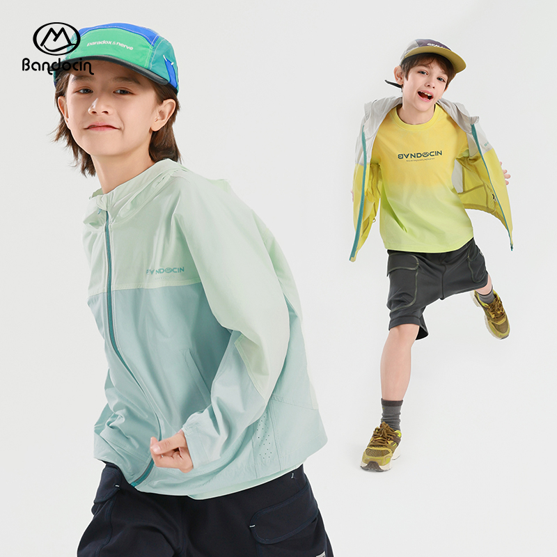 半度闲男童upf50+防紫外线防晒衣