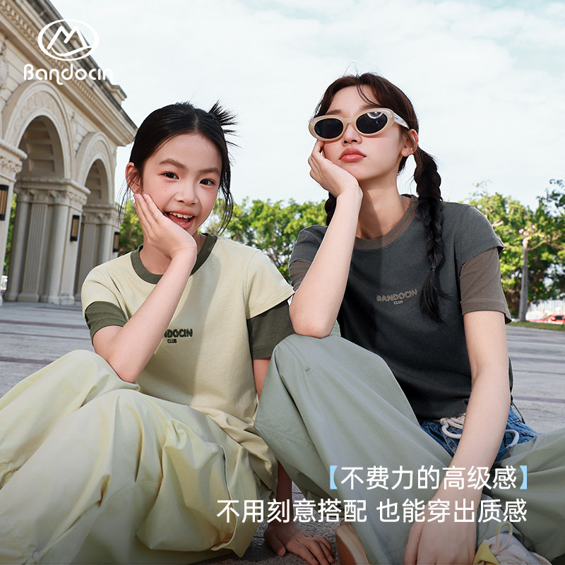 半度闲初中生夏装短袖T恤薄款图片