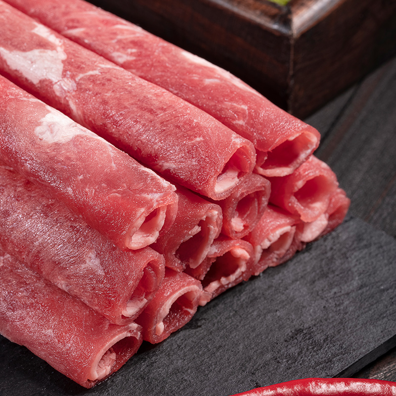 聚寶源內(nèi)蒙肥牛卷800g/袋牛肉卷正宗老字號涮羊肉老