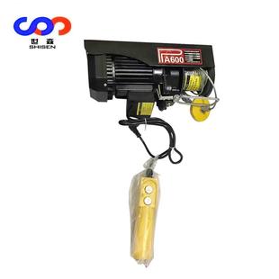 PA600微型电动葫芦220V家用小吊机600kg钢丝绳电动葫芦铜芯电机
