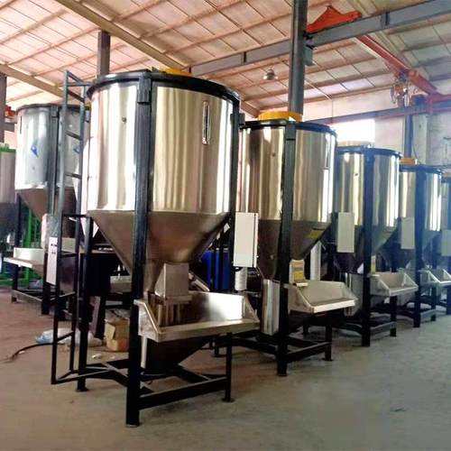 现货供应不锈钢立式搅拌机2吨塑料颗粒拌料机3吨热风加热烘干机