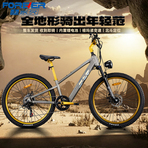 双碟刹铝合金电助力山地车
