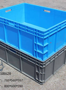 EU8628欧标加厚EU箱物流箱汽车配件箱塑料周转箱灰色厂家直供力库