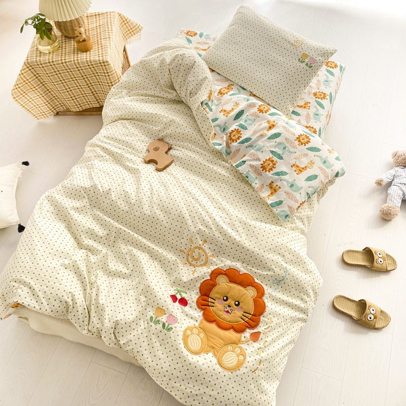 幼儿园被子三件套床上用品纯棉儿童被褥六件套宝宝午睡入园婴儿床
