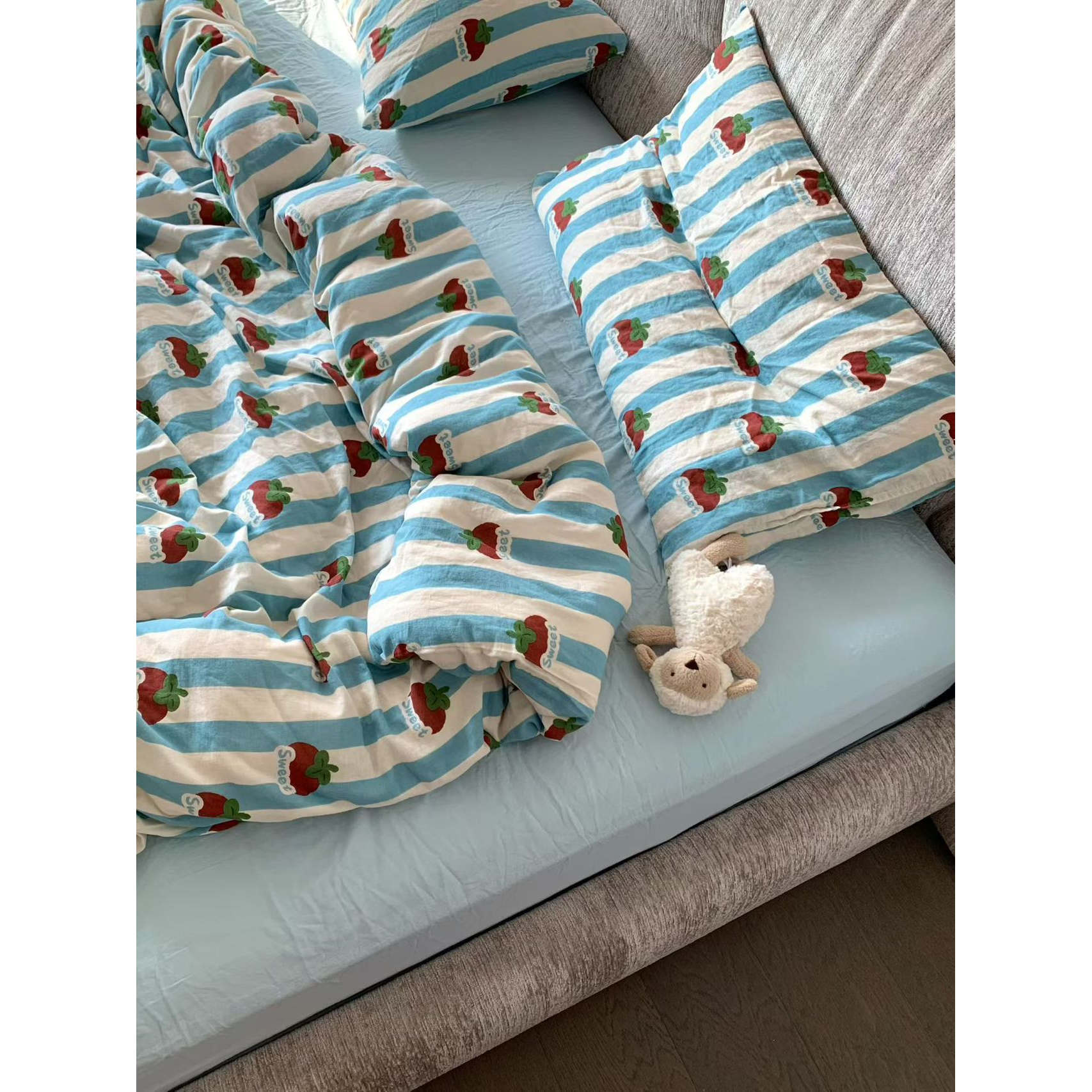 软萌治愈基础款全棉双层纱床品