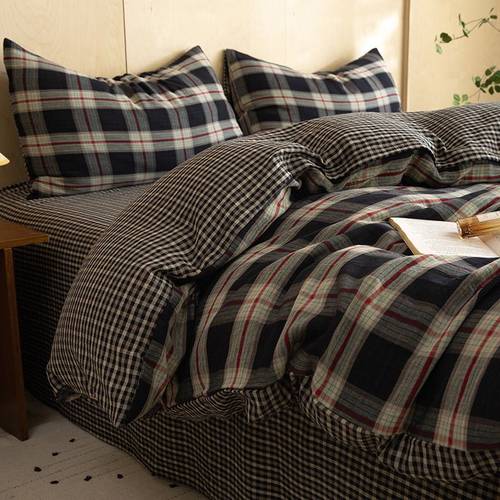 简约A类母婴级色织纯棉四件套