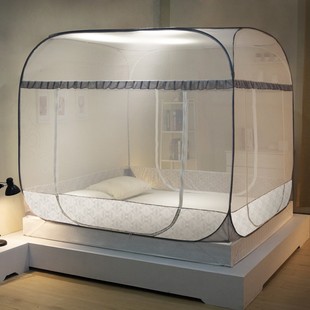 蒙古包蚊帐免安装 18m床加密加厚20米双人纹账 家用新款 防摔15