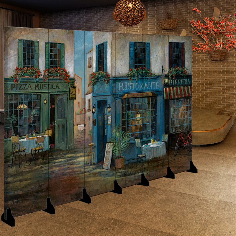 欧式屏风隔断墙客厅简易经济型折叠移动饭店包间烧烤遮挡推拉进门