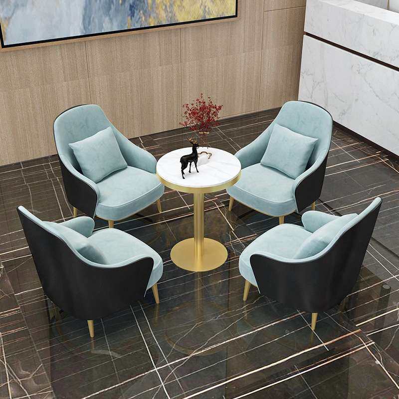 现在简约沙发茶几组合咖啡厅会客沙发桌椅售楼部接待洽谈单人沙发